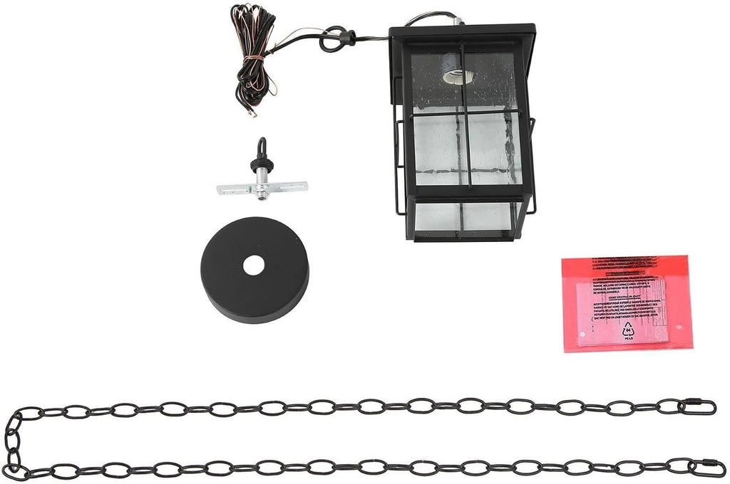 Outdoor Pendant Light Fixture, Farmhouse Exterior Hanging Lights with Adjustable Chain