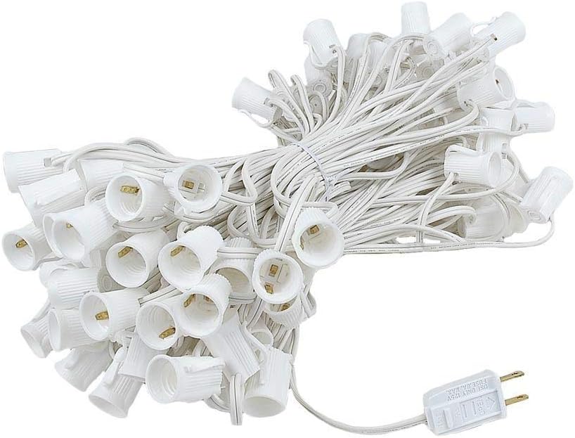100' C9 Green Incandescent Christmas String Light Set