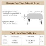 Rustic Cotton Linen Table Cloth,Tablecloths for 6 Foot Rectangle Tables,Waterproof Washable Tableclo