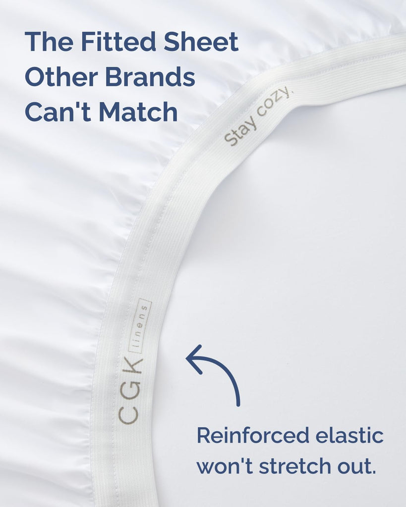 Extra Thick Heavyweight, 4 Piece Embroidery Sheet Set - Navy