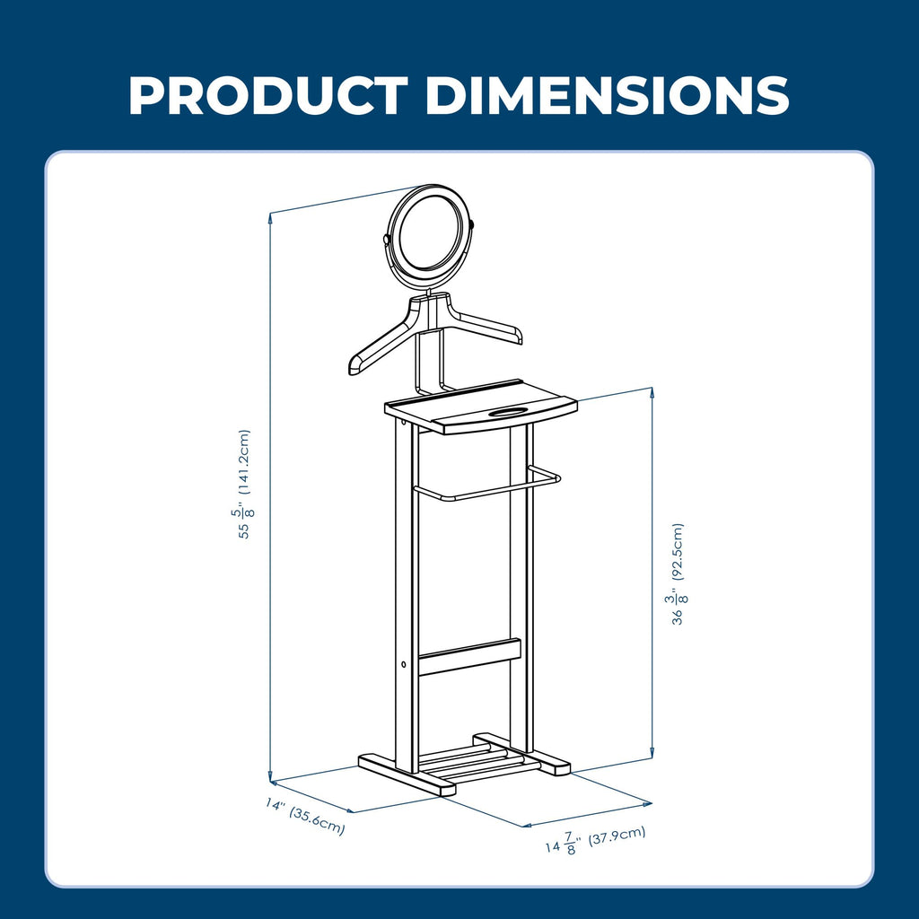 Carson Valet Stand, Brown