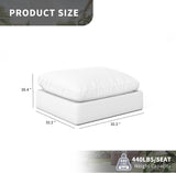 Cloud Modular Sectional Sofa, Oversized Down Feather Filled Sectional Sofa Comfy Upholstered Deep Seat Couches for Living Room, Convertible Spacious Sleeper Sofa Bed, Sofa Covers Washable&Replaceable A124-B0DXF7L2CL