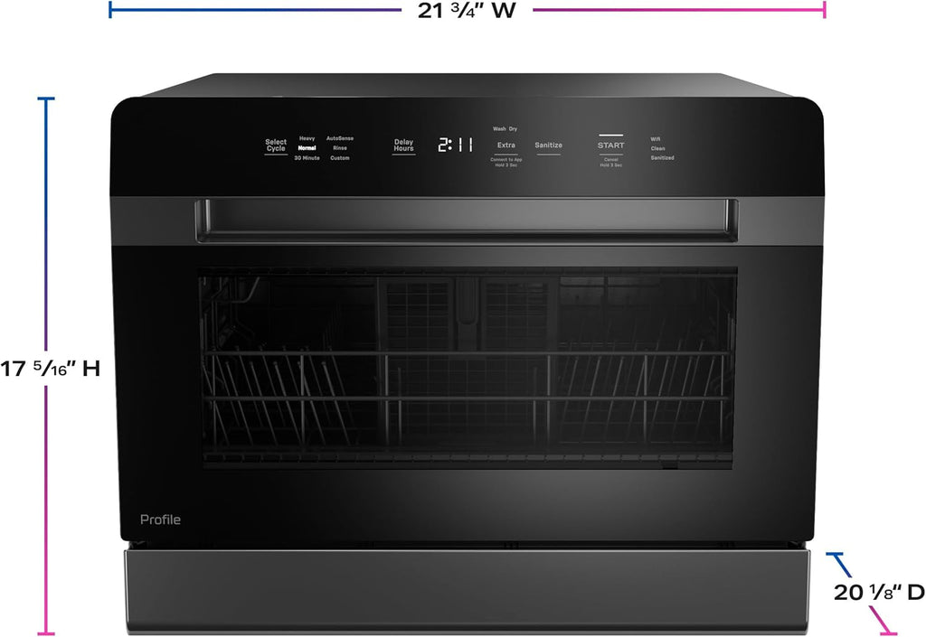 Countertop Dishwasher, 6 place settings, 6 wash cycles, WiFi Connected, with Built-In Capabilities