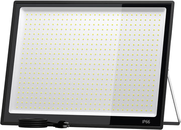 500W LED Flood Lights Outdoor, 50000 Lumens IP66 Waterproof Super Bright Stadium Lights, 6500K Daylight White
