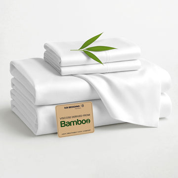 Hotel Quality Luxury King Sheet Set 4 Piece - 100% Organically Grown Bamboo Viscose, Ultra Soft, Cooling &