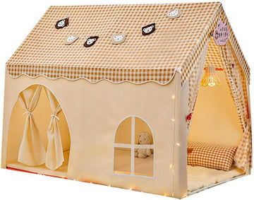 Kids Indoor Play Tent, Boys Girls Castle Game House, Portable Toy House Bedroom, 160x100x130cm(Metal Brackets)