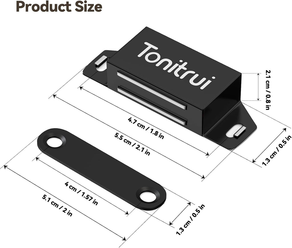 Cabinet Door Magnet, Flat Bottom Cabinet Magnetic Catch with Adhesive, Easy to Install,Only Takes 1 Minute,35lb
