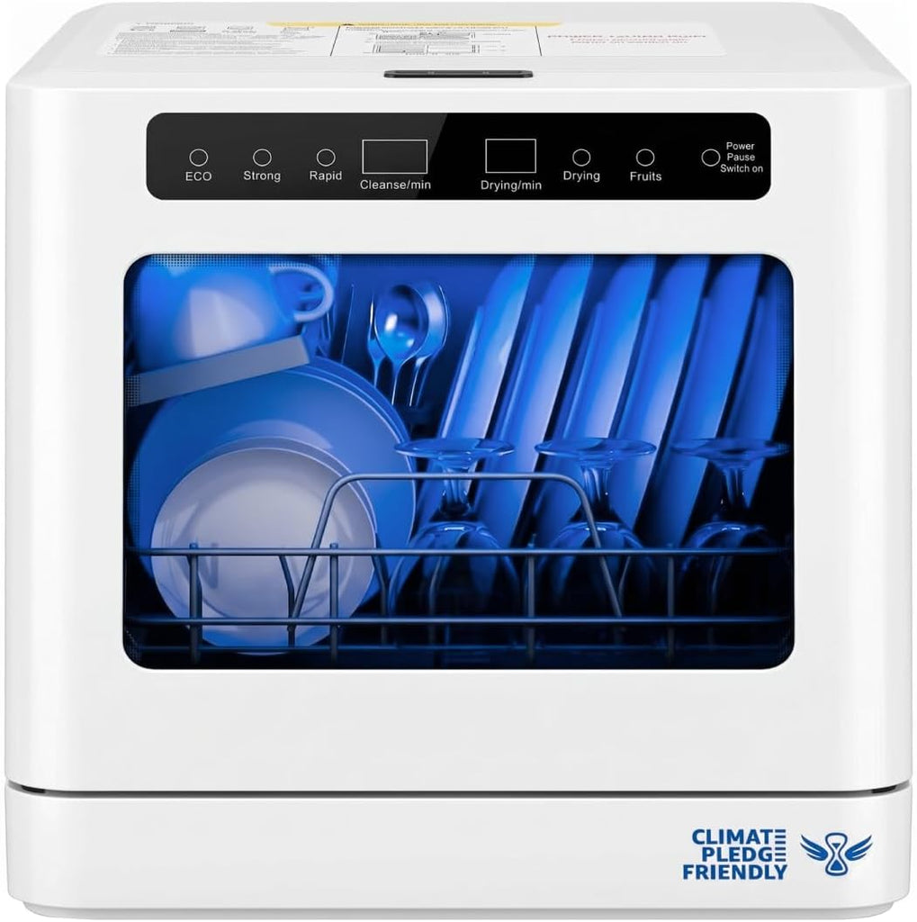 Collier Kitchen Portable Countertop Dishwasher Compact Mini Dishwasher with 5 Wash Programs