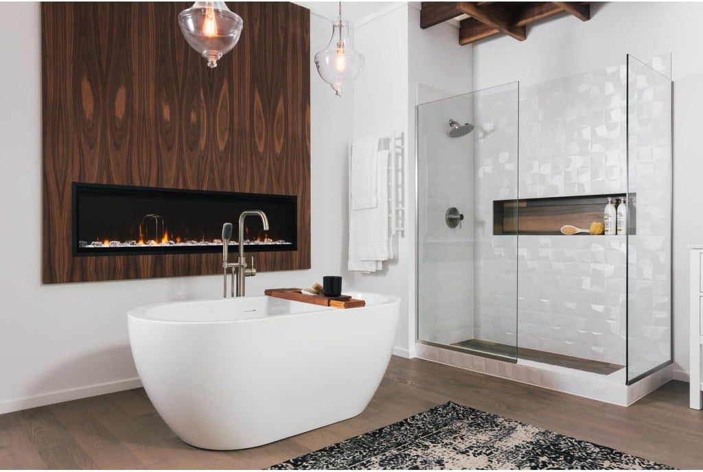 MNO6030SFSO 59" Free Standing Acrylic Soaking Tub with Center Drain - White