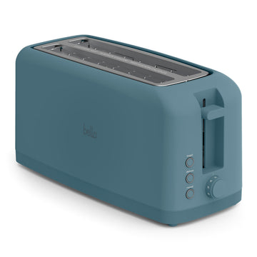 Fits-AnywhereTM Slim Toaster, 4 Slice Extra Long & Wide Slot, Surf