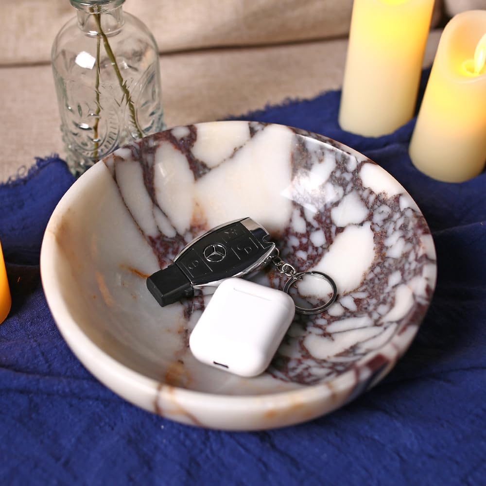 Luxury decorative marble bowl decoration for decoration,Key bowl table, Catchall for coins, change candy, organizer