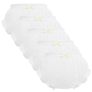 Pack Baby Boys Ruffle Girls Diaper Covers Bloomer Cotton Basic White Shorts Underwear