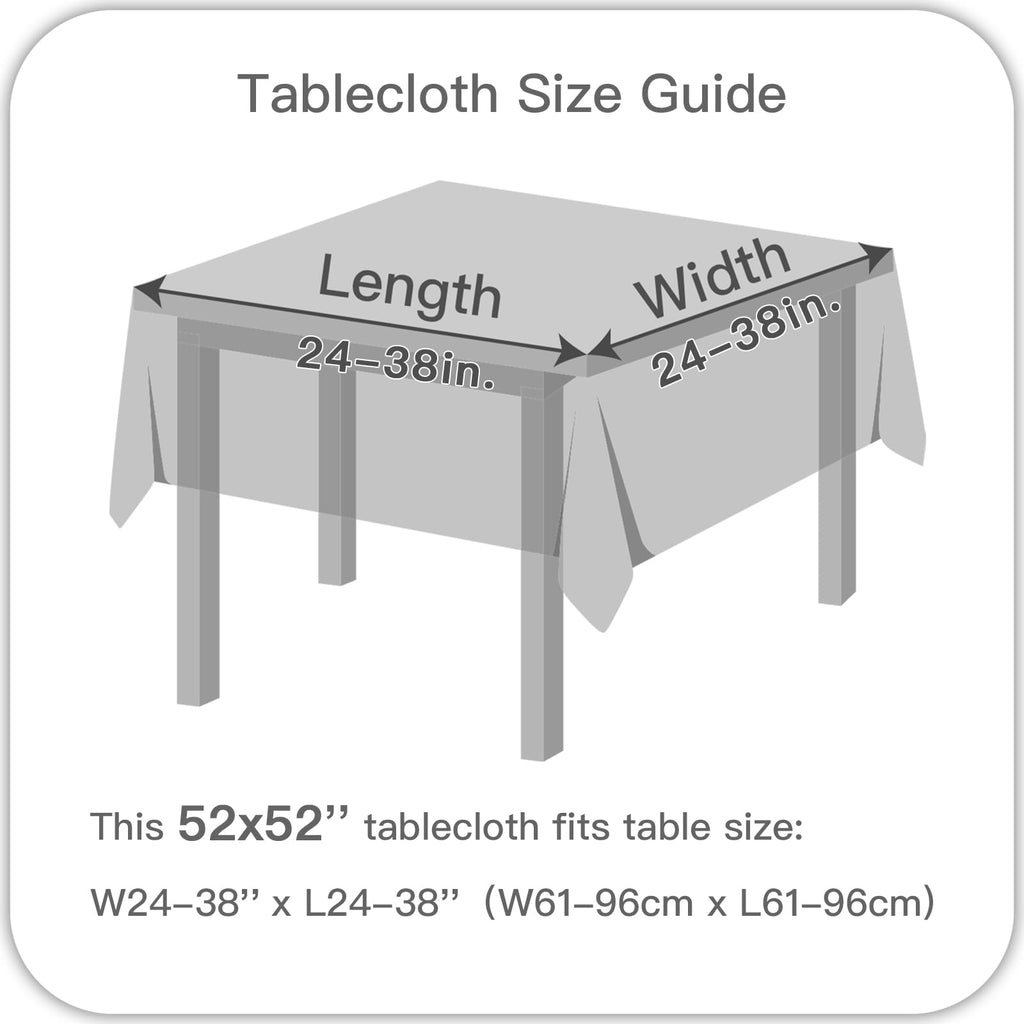Checkered Square Tablecloth Stain Resistant Waterproof and Wrinkle Resistant Washable Heavy Weight Soft Table Cloth