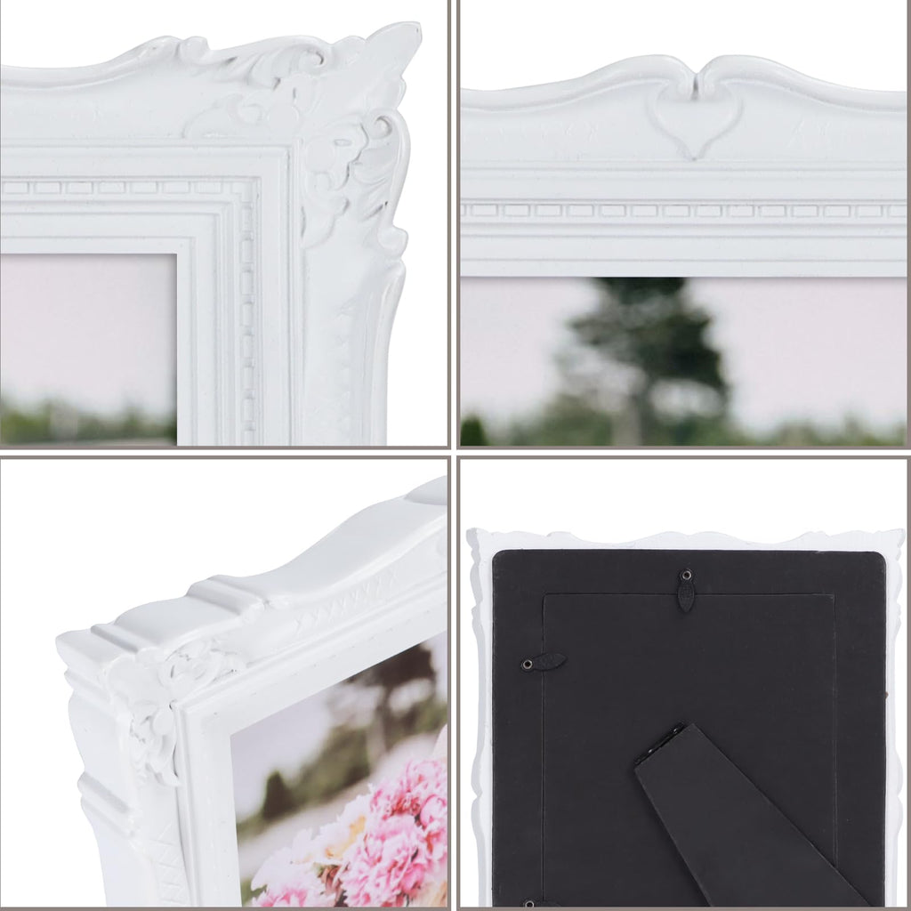 5x7 White Vintage Picture Frame