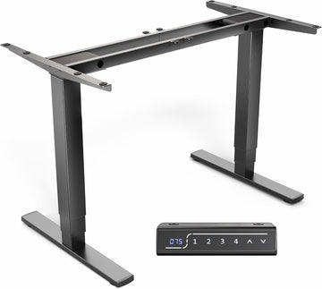 Black Dual Motor Standing Desk Frame, DESK-EV02RB | Electric, For 40 to 84 in Table Tops, Holds 220 lbs, 3-Stage