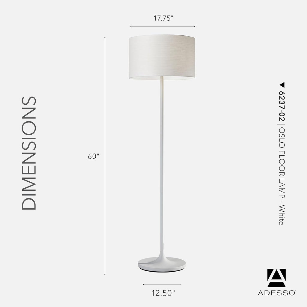 Floor Lamp with Scratch Proof and Corrosion Resistant Body - Perfect Lighting and Corner Decor, Matte White