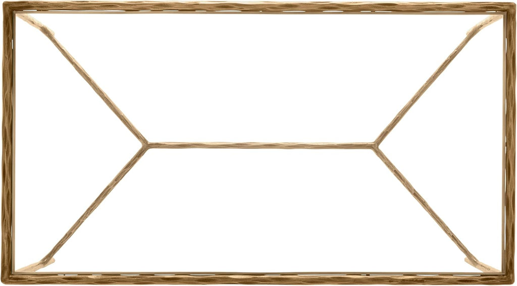 Couture Collection Jessa Brass Metal/Glass Top Rectangle Coffee Table (Fully Assembled)