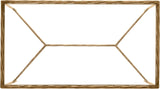 Couture Collection Jessa Brass Metal/Glass Top Rectangle Coffee Table (Fully Assembled)