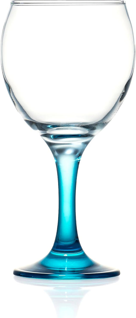 Orion Multi Colored Party Stemmed Wine Glasses, 12 oz, Set of 6