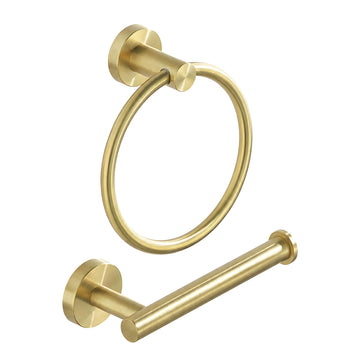 Toilet Paper Holder Towel Ring Brushed Gold Bathroom Hardware Hand Towel Holder Bathroom Accessories Set Wall Mount