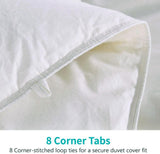 Fluffy Down Feather Fibers Comforter King, Organic Cotton Cover Down Feather Fibers Duvet Insert for