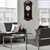 Wall Clocks: Grandfather Wood Wall Clock with Chime. Pendulum Wood Traditional Clock. Makes a Great Housewarming or Birthday Gift Wall...