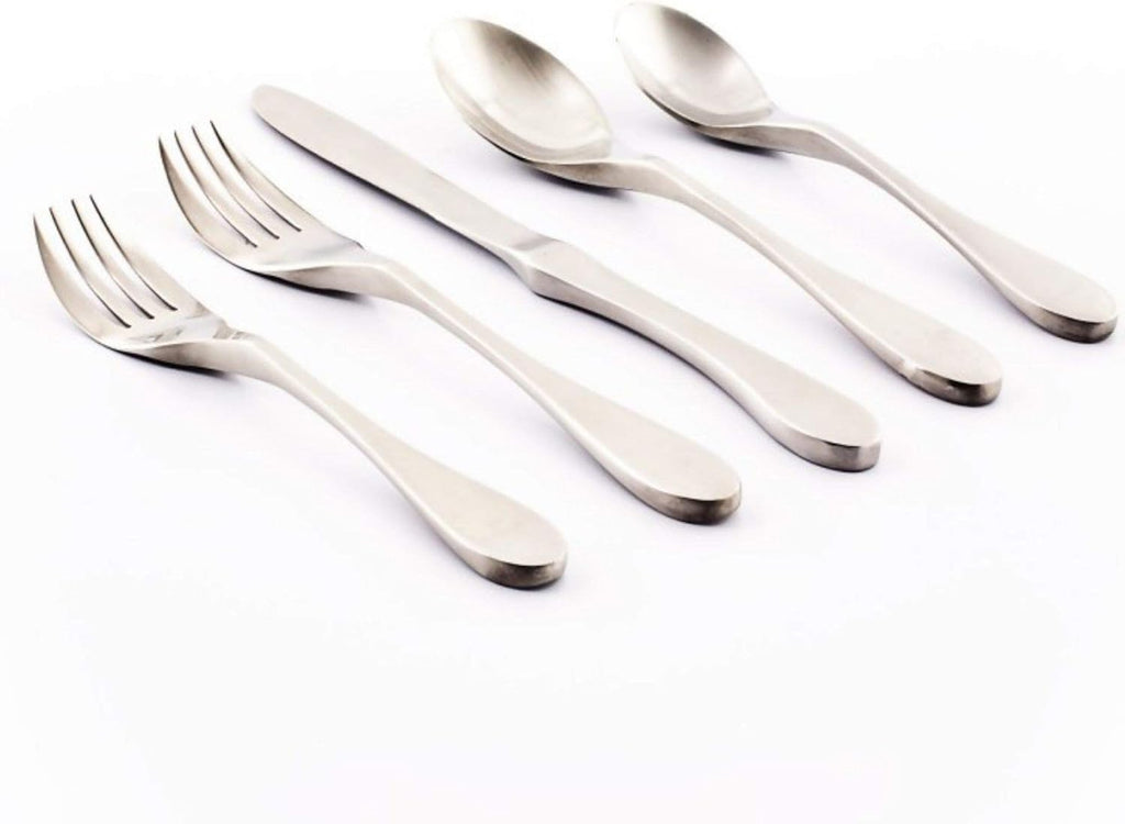 Matte 20-Piece Flatware Set, Silver