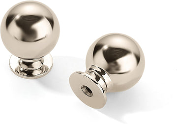 20 Pack 1 Inch Vintage Ball Polished Nickel Cabinet Knobs Kitchen Cabinet Hardware Drawer Knobs Pulls for Drawers.