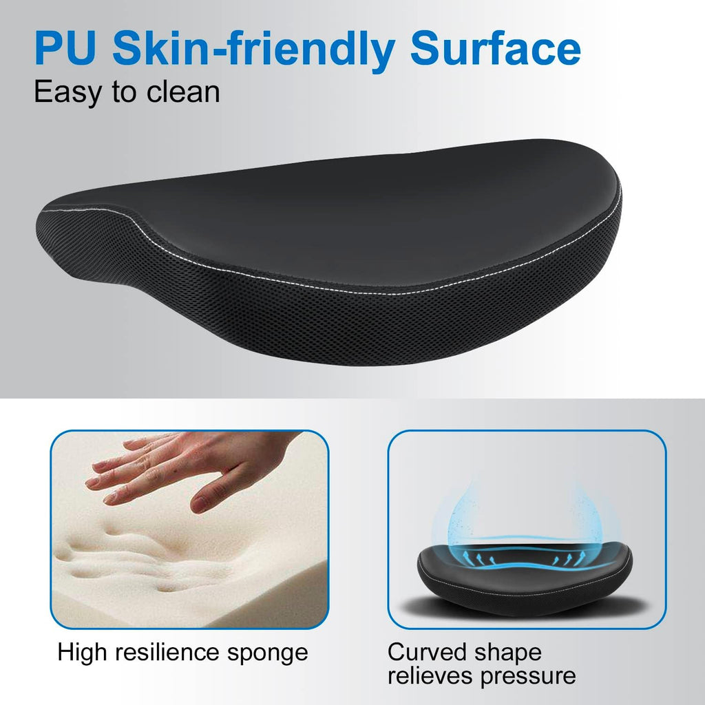 Ergonomic Desk Chair, Computer PU Leather Home, Swivel Mesh Back Adjustable Lumbar Support Flip-up Arms Executive