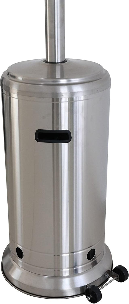 32in Propane Patio Heater, 46000 BTU Steel Gray Outdoor Standing Heater | Extensive Heating Radius With Quiet