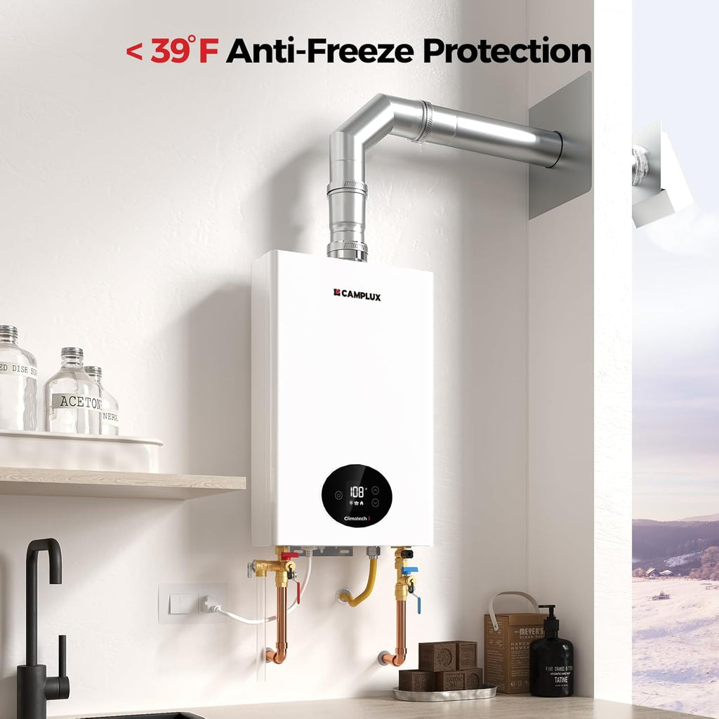 Climatech 3 Tankless Water Heater Natural Gas 4.22GPM, High Efficiency 102