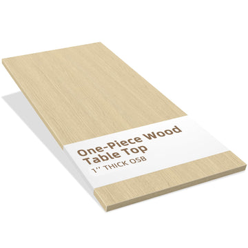 Universal 55 x 28 One-Piece Solid Wood Table Top, 1" Thick Desktop for Stand Up Height Adjustable Desk Frames, Home