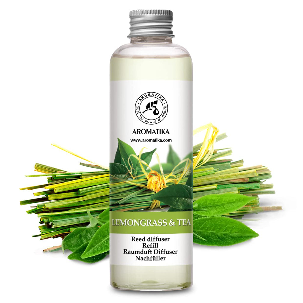 Reed Diffuser Refill Lemongrass - Tea 6.8 Fl Oz - Scented Diffuser - Room Diffuser Refill with Scent - Room Freshener