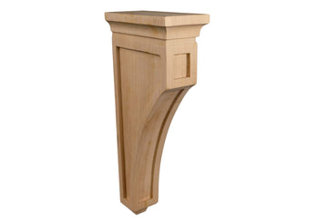 14" Corbel Traditional Solid Rubberwood Bracket Set of 4 (C-RW)