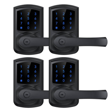 Keypad Keyless Entry Door Lock with Handle Smart Digital Deadbolts 4 Pack