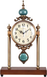 Vintage Fireplace Mantel Clock - Silent Retro Desk Clock for Living Room