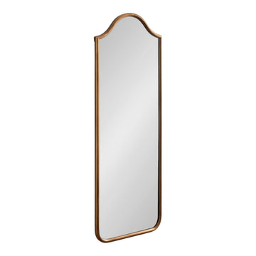 Fellows Vintage Scallop Arched Panel Full-Body Mirror, 18 x 48, Antique Gold, Traditional Decorative Arch Full-Length