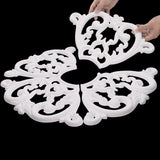 24" OD x 5" ID White Ceiling Medallion 4-Piece Set Ceiling Medallion for Chandelier Decoration, Quick and Easy