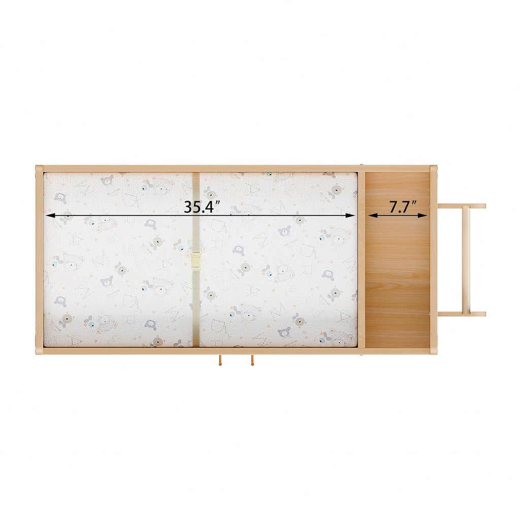 Daycare Diaper Changing Table with Removable & Washable Mattress Pad | Quiet-Close Doors & 2 Storage Cubbies |