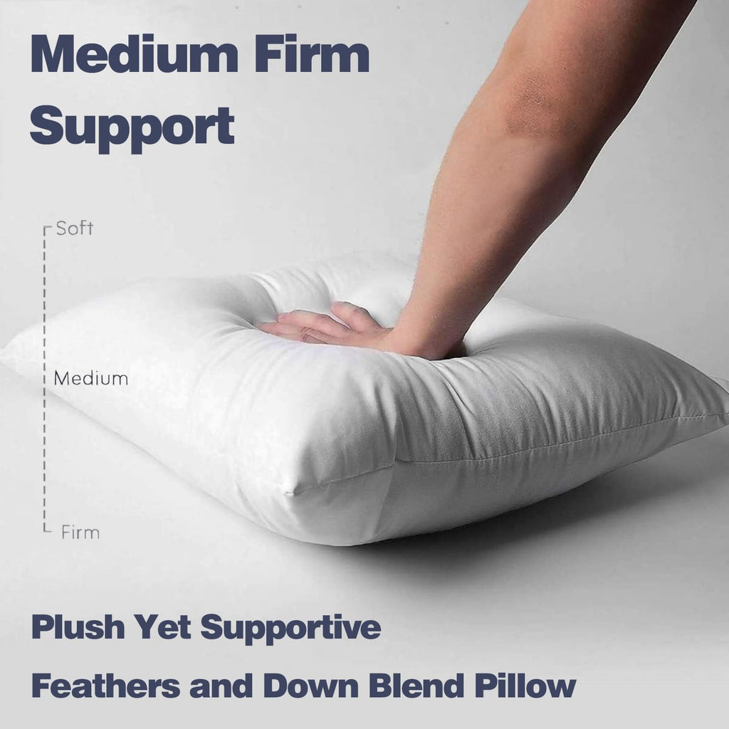 Down Feather Pillow Inserts Bedding Throw Pillow Inserts - Set of 2