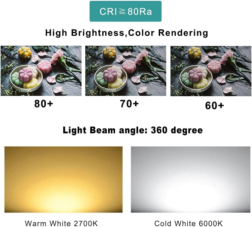 4W LED T6.5 Tubular Filament Bulb Dimmable, E17 Intermediate Base T6.5 LED Appliance Light 5.7" Length 40W