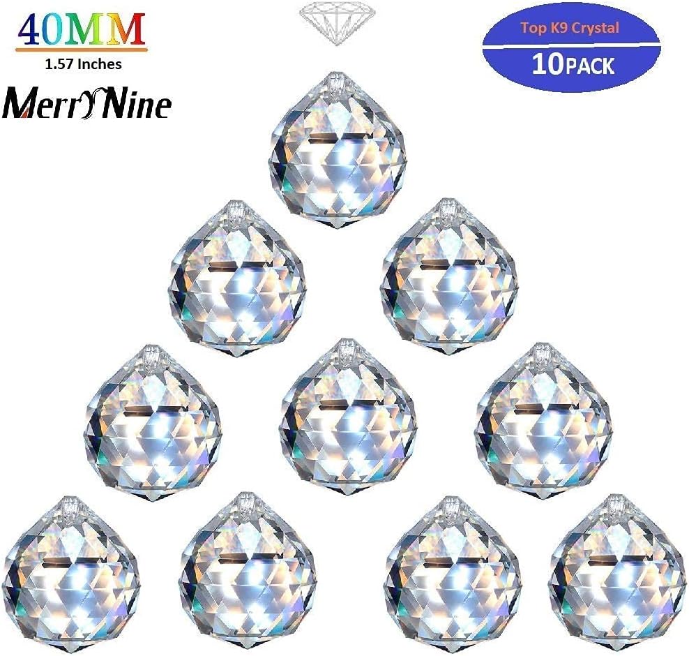 20pcs 30mm and 10 pcs 40mm Clear Crystal Prism Balls Sunshine Catcher Rainbow Pendants Maker