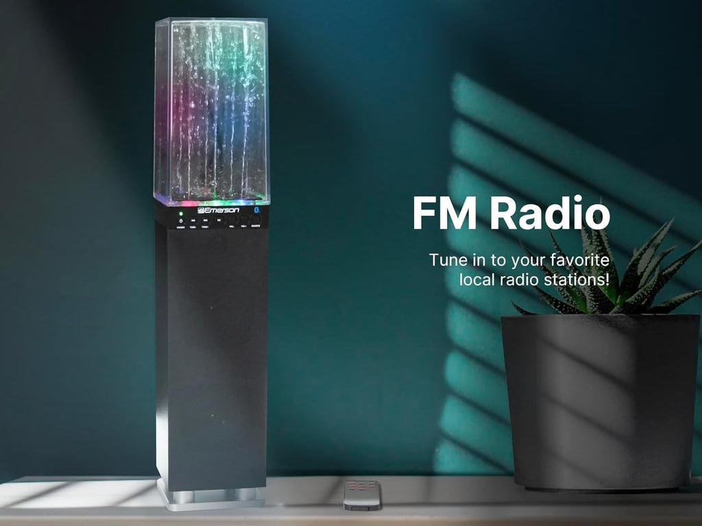 EHS-2001 Dancing Water Light Tower Speaker System with Bluetooth and FM Radio, Floor-Standing Wireless Speaker