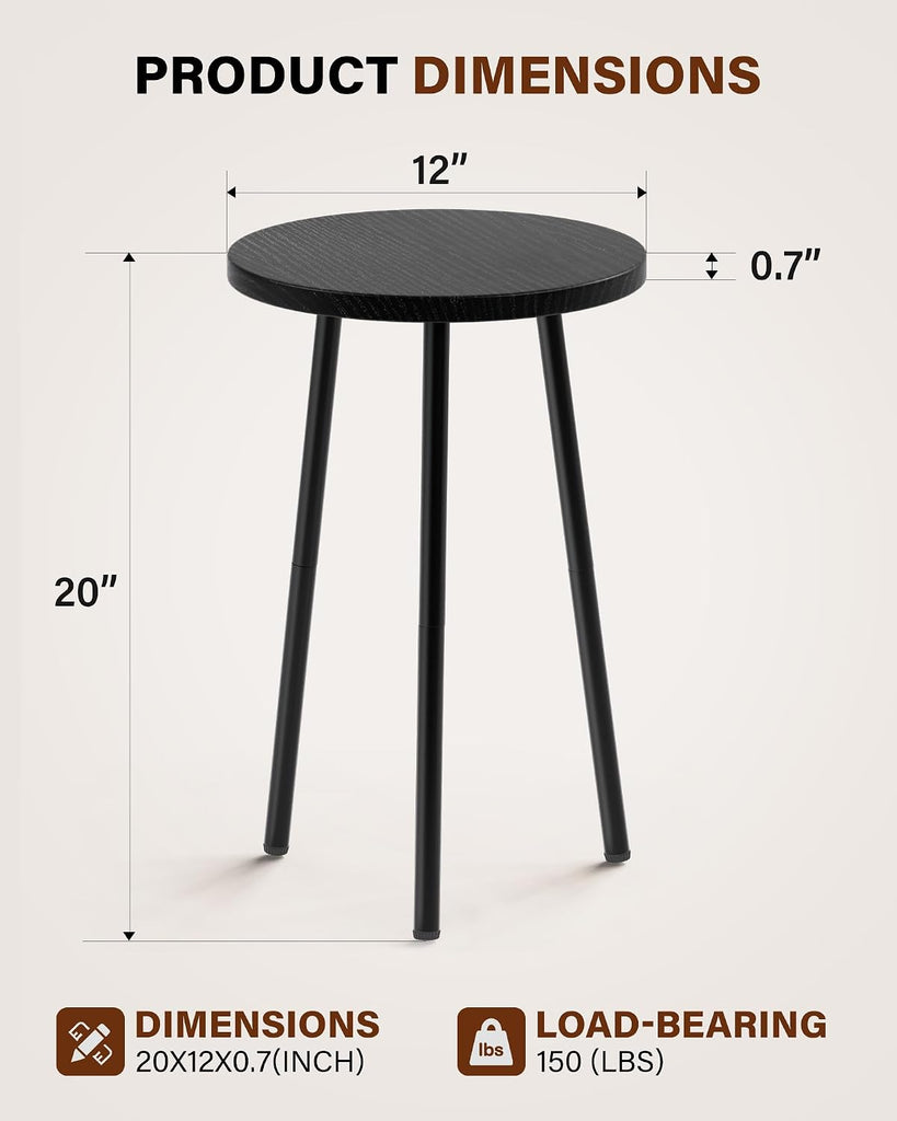 Plant Stand Indoor 2 Pack: Corner 20'' Indoor Plant Stand - Plant Table | Mid Century Modern Decor - Small Round