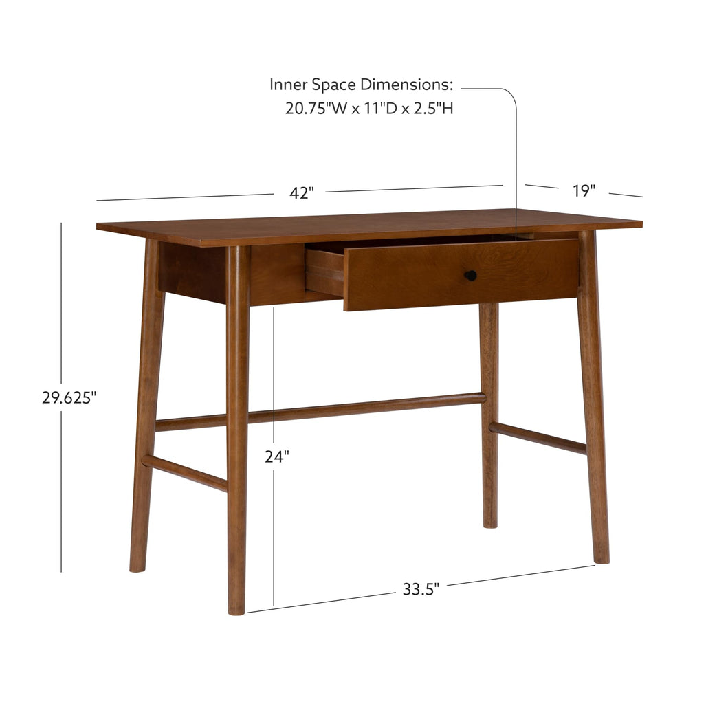 Melissa Mid Century Walnut Desk