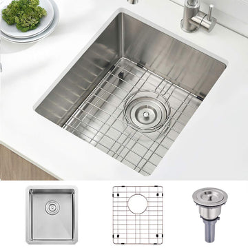 Stainless Steel Undermount Bar Sink 15 x 17 Inches
