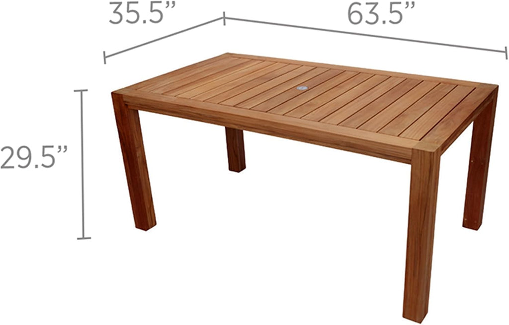 Comfort Teak Table, 63-Inch