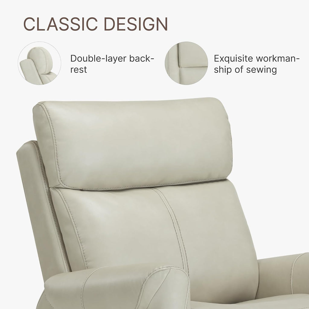 Leather Recliner Chair for Adults Wall Hugger RV Recliner with USB Charging Ports Electric Power Reclining Sofa Home