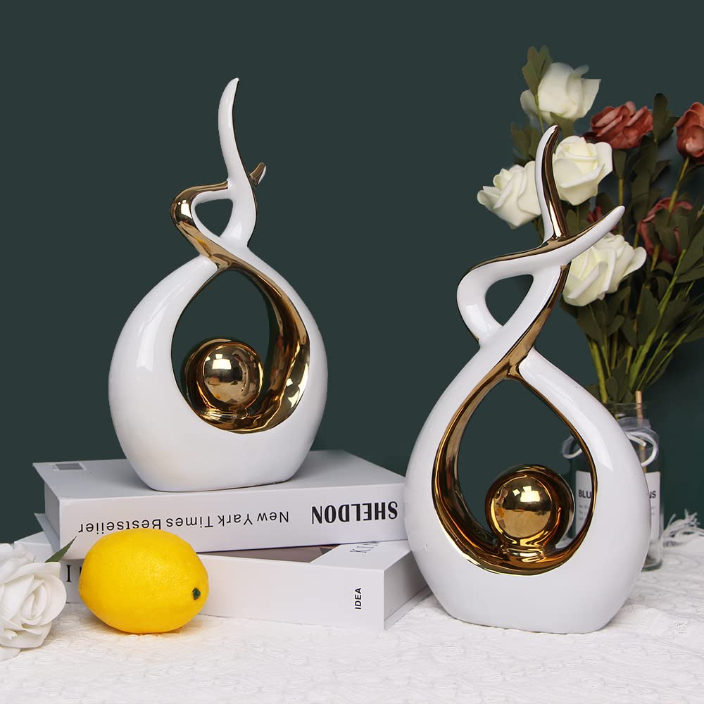 Decor Modern Abstract Art Ceramic Statue Table Decor (Large)