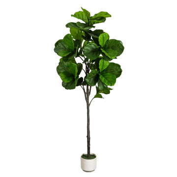 6FT Artificial Fiddle Fig Tree Faux Indoor